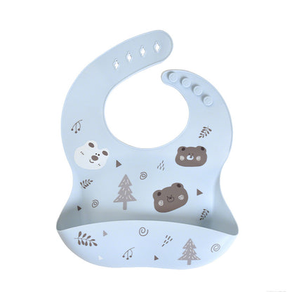 Silicone Baby Bibs, Baby Eating Bibs, Stereo Waterproof Super Soft Eating Bibs, Kidsren's Large Saliva Pockets - image 5