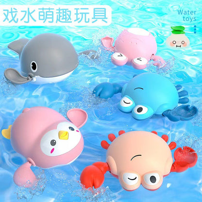 Shake the sound of the same baby duck baby bath baby swimming chain small turtle play water toy children bath - image 4