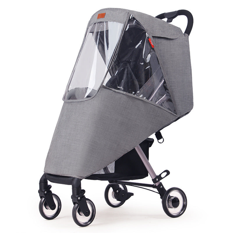 Universal Baby Stroller Rain Cover, Children's Stroller Rain Cover, Baby Umbrella Stroller Windproof and Warm Cover, Winter Stroller Raincoat - image 5