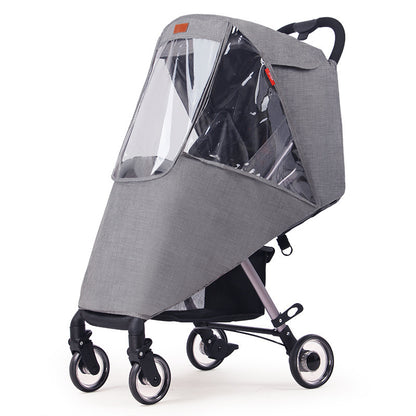 Universal Baby Stroller Rain Cover, Children's Stroller Rain Cover, Baby Umbrella Stroller Windproof and Warm Cover, Winter Stroller Raincoat - image 5