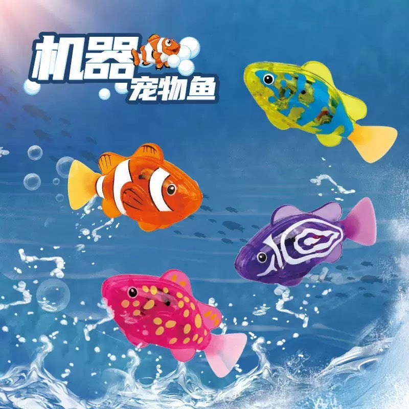 Baby Bath Electronic Fish Toys Electric Induction Luminous Swing Electric Fish Bathroom Water Toys Cross-Border Wholesale - image 1