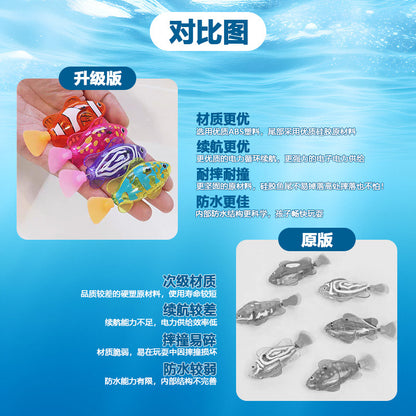 Baby Bath Electronic Fish Toys Electric Induction Luminous Swing Electric Fish Bathroom Water Toys Cross-Border Wholesale - image 3