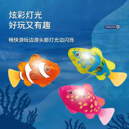 Baby Bath Electronic Fish Toys Electric Induction Luminous Swing Electric Fish Bathroom Water Toys Cross-Border Wholesale - image 4