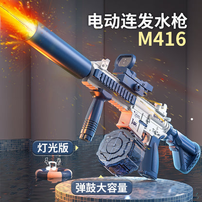 Upgraded Light Spitfire Edition m416 Electric Water Gun Automatic Rechargeable High Voltage Long Range Summer Water Play Toy - image 1