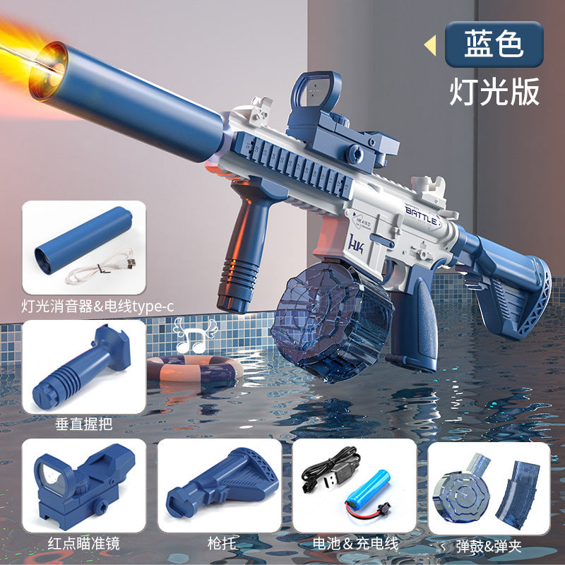 Upgraded Light Spitfire Edition m416 Electric Water Gun Automatic Rechargeable High Voltage Long Range Summer Water Play Toy - image 4