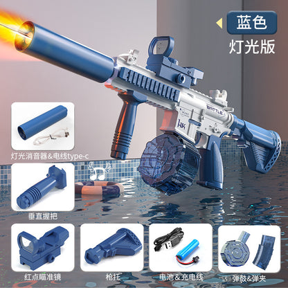 Upgraded Light Spitfire Edition m416 Electric Water Gun Automatic Rechargeable High Voltage Long Range Summer Water Play Toy - image 4