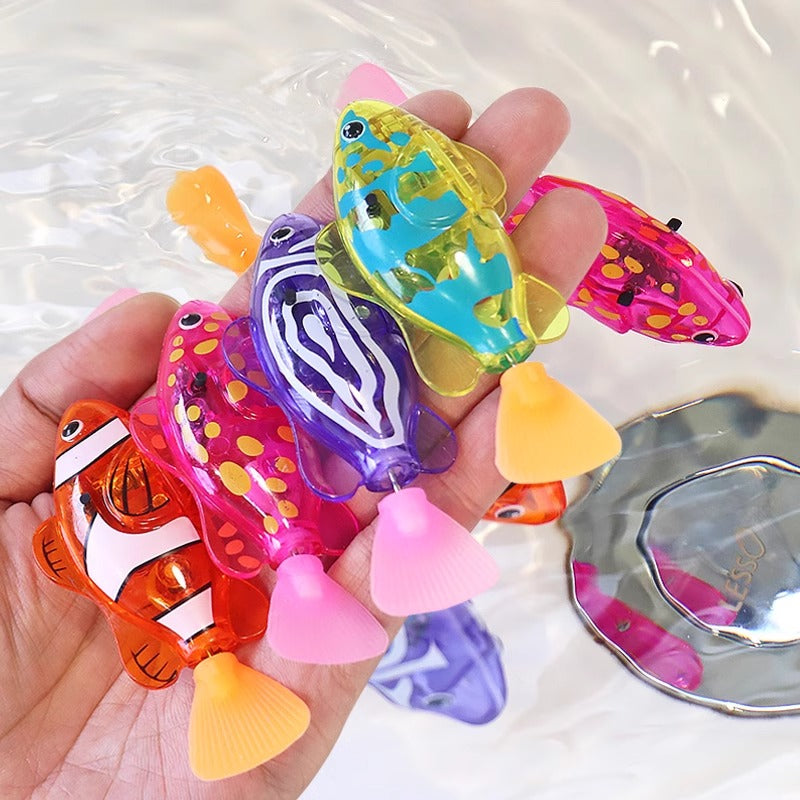 Baby Bath Sensor Luminous Electric Fish Playing in Water Pet Fish Kidsren's Swimming Artificial Clown Fish Fishing Toy - image 1