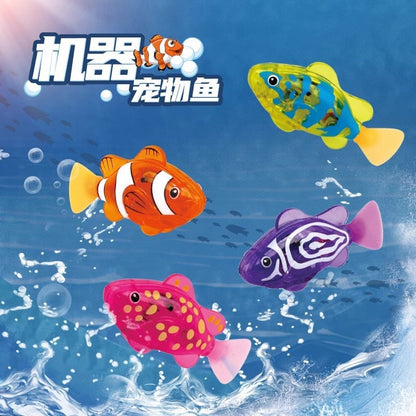 Baby Bath Sensor Luminous Electric Fish Playing in Water Pet Fish Kidsren's Swimming Artificial Clown Fish Fishing Toy - image 2