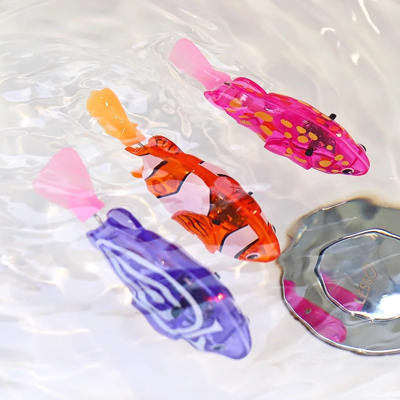 Baby Bath Sensor Luminous Electric Fish Playing in Water Pet Fish Kidsren's Swimming Artificial Clown Fish Fishing Toy - image 3