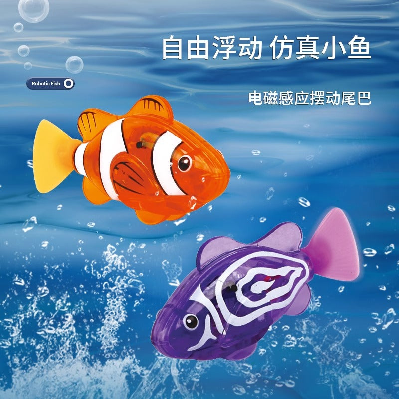 Baby Bath Sensor Luminous Electric Fish Playing in Water Pet Fish Kidsren's Swimming Artificial Clown Fish Fishing Toy - image 4