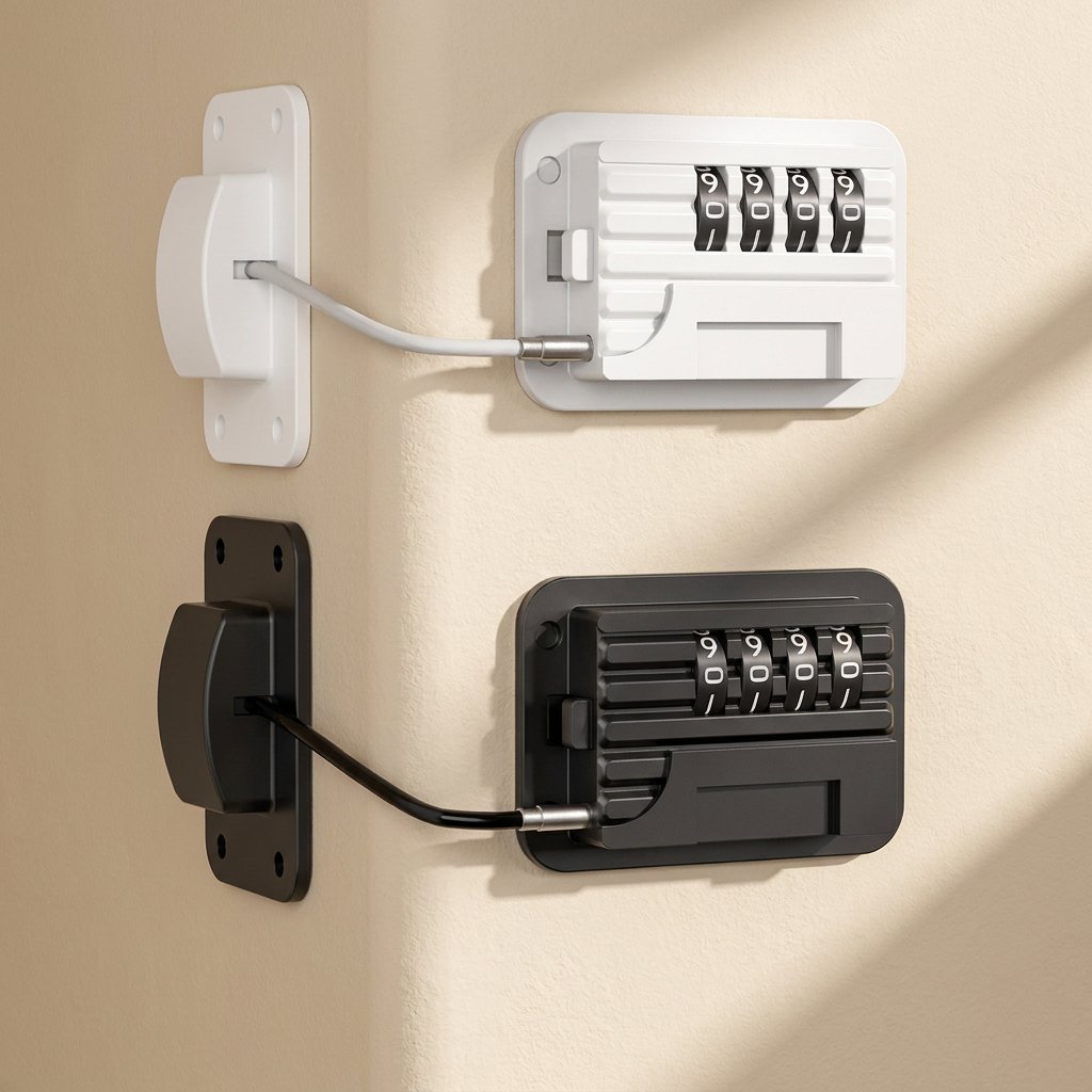 Punch-free push-pull password lock for refrigerator, drawer, or cabinet doors - view 4