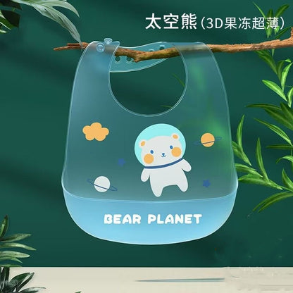 Children's Bibs Food-Grade Silicone Baby Rice Pockets Supplementary Food Supplies Kidsren's Eating Waterproof Baby Saliva Napkins Bibs - image 1