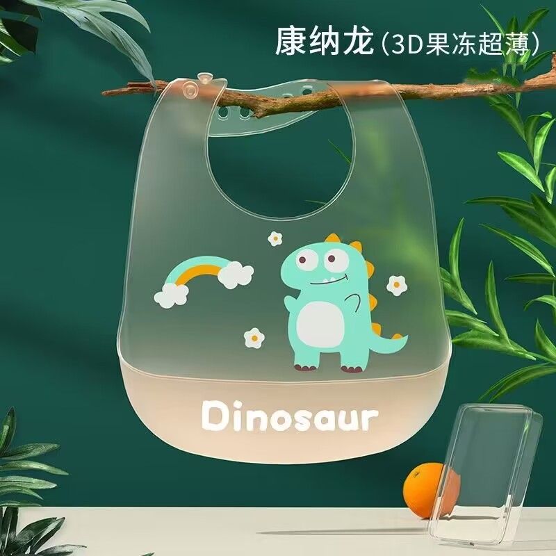 Children's Bibs Food-Grade Silicone Baby Rice Pockets Supplementary Food Supplies Kidsren's Eating Waterproof Baby Saliva Napkins Bibs - image 2