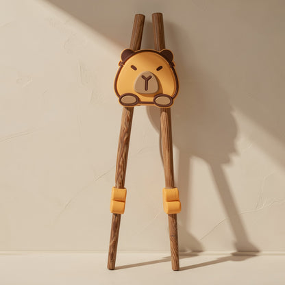 Wooden chicken-wing training chopsticks for children - view 5