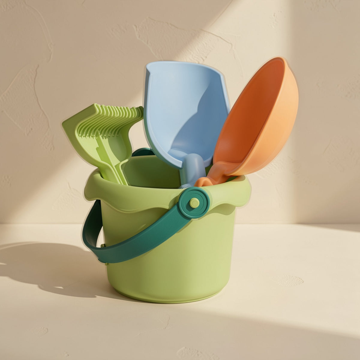 Soft rubber children's beach bucket toy - view 5