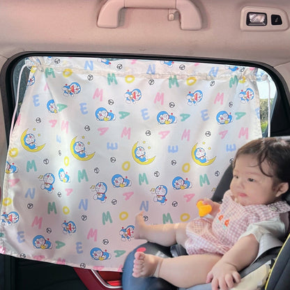 Children's Car Curtains Car Privacy Sunshade Sun Protection Cartoon Blackout Curtain Car Retractable Curtain Suction Cup Type - image 2