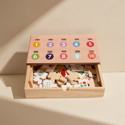 Wooden children's shadow and shape matching educational toy box - view 2