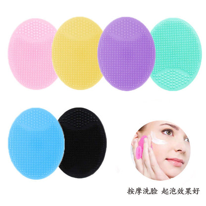 Baby Shampoo Brush Silicone Soft Hair Removal Newborn Baby Bath Sponge Shampoo Brush Girls Face Cleaning Brush - image 1