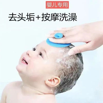 Baby Shampoo Brush Silicone Soft Hair Removal Newborn Baby Bath Sponge Shampoo Brush Girls Face Cleaning Brush - image 2