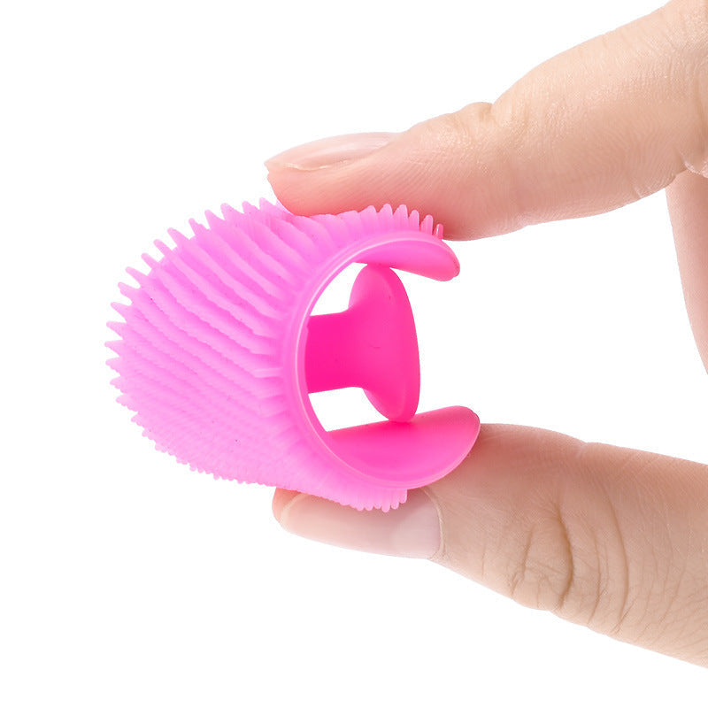 Baby Shampoo Brush Silicone Soft Hair Removal Newborn Baby Bath Sponge Shampoo Brush Girls Face Cleaning Brush - image 3