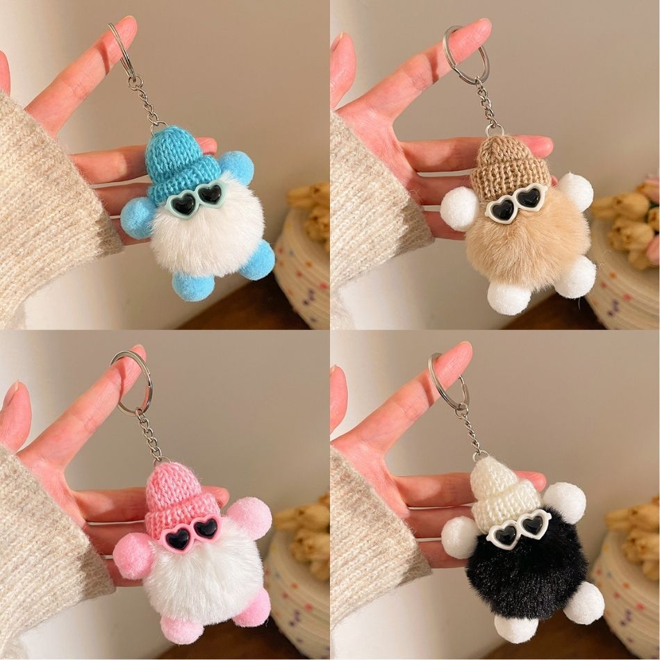Wedding Toss Dolls, Small Plush Toy Keychains, Couple Cartoon Quirky Pom-Pom Activity Gifts - image 3
