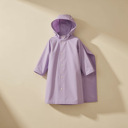 Children's PVC rain poncho with a large brim and space for a backpack - view 4