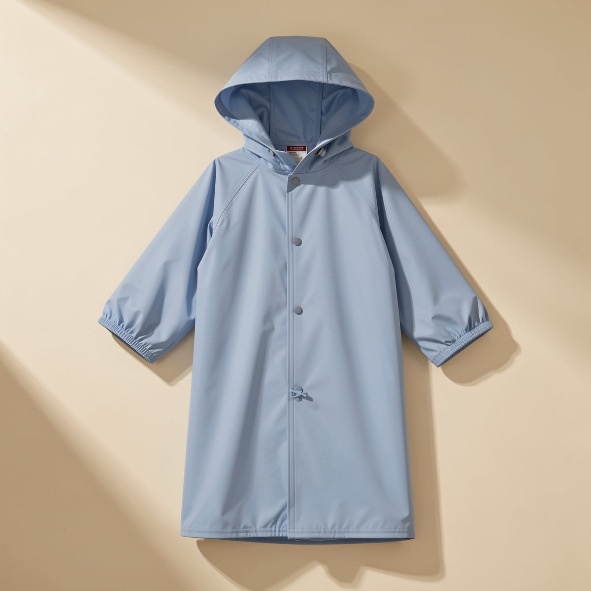 Children's PVC rain poncho with a large brim and space for a backpack - view 5