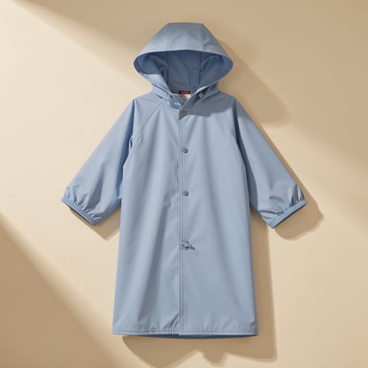 Children's PVC rain poncho with a large brim and space for a backpack - view 5