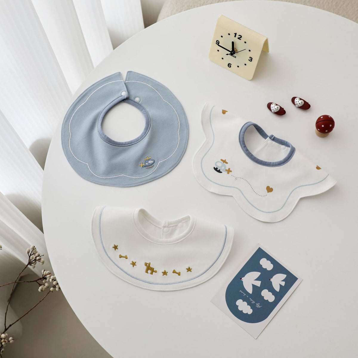 Baby Bib Baby Cotton Tpu Waterproof Bib Newborn Cartoon 360 ° Rotatable Saliva Napkin Rice Pocket - image 2