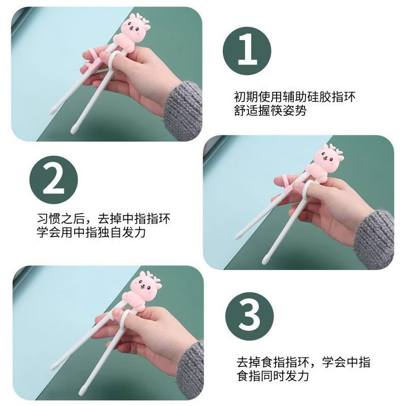Children's Chopsticks Tiger Mouth Finger Training Chopsticks 2346-12 Years Old Baby Beginner Practice Toddler Tableware Beginner - image 2