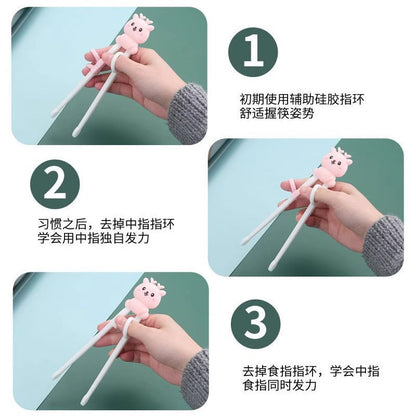 Children's Chopsticks Tiger Mouth Finger Training Chopsticks 2346-12 Years Old Baby Beginner Practice Toddler Tableware Beginner - image 2