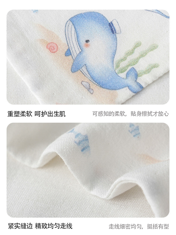 Bamboo Cotton Saliva Towel Infant and Toddler Bamboo Gauze Small Square Towel Towel Face Towel Newborn Baby Kidsren Category a Square Towel - image 4