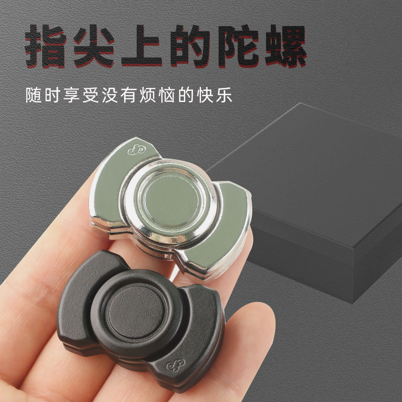 Factory Direct Sales Decompression Three-In-One Fingertip Edc Gyro Snap Coin Finger Decompression Artifact Telegraph Push Card Toy - image 1