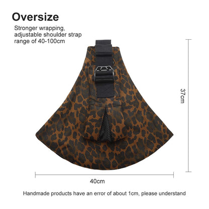 Leopard Print Single-Shoulder Baby Sling, Multifunctional Baby-Carrying Tool, Baby Carrier, Mother and Baby Supplies, Backpack Carrier - image 1