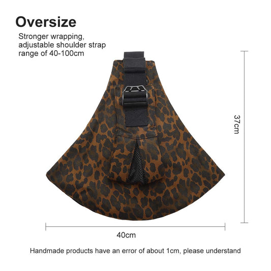 Leopard Print Single-Shoulder Baby Sling, Multifunctional Baby-Carrying Tool, Baby Carrier, Mother and Baby Supplies, Backpack Carrier - image 1
