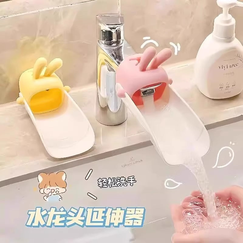 Faucet Extender for Baby Handwashing, Cute Cartoon Universal Silicone Extension Switch Splash-Proof Good Item - image 1
