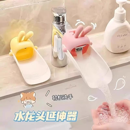 Faucet Extender for Baby Handwashing, Cute Cartoon Universal Silicone Extension Switch Splash-Proof Good Item - image 1