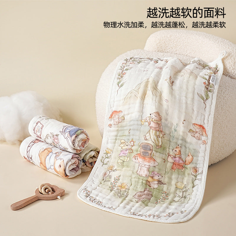 Children's Towel Wrapped 6-Layer Gauze Towel Class a Towel Antibacterial Baby Saliva Towel Baby Bath Towel - image 3
