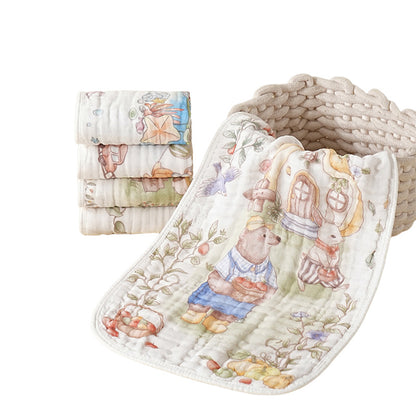Children's Towel Wrapped 6-Layer Gauze Towel Class a Towel Antibacterial Baby Saliva Towel Baby Bath Towel - image 5