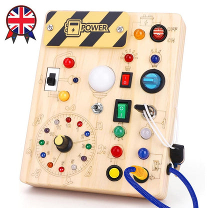Montessori Wooden Busy Board for Toddlers Activity Board