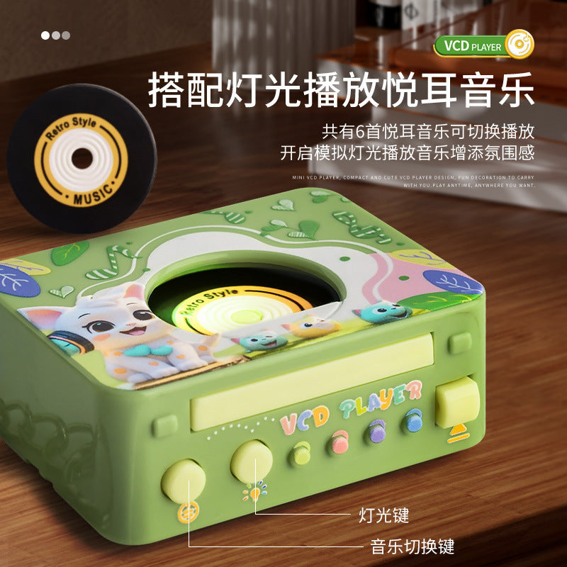 New Kidsren's Artificial Vcd Walkman Toy Mini Cartoon Light Music Player Keychain Pendant - image 4