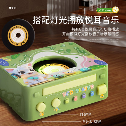 New Kidsren's Artificial Vcd Walkman Toy Mini Cartoon Light Music Player Keychain Pendant - image 4