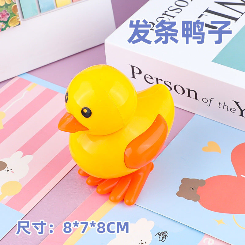 Children's Cartoon Wind-Up Little Yellow Duck Simulation Jumping Duck Kindergarten Baby Wind-Up Toy Small Gift Street Stall Wholesale - image 4