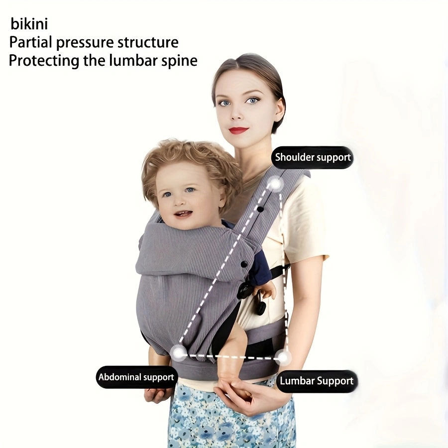 Cross-Border Baby Carrier, Multifunctional Front-Hold Type, Front and Rear Dual-Use, Newborn Outing Waist Stool, Freeing Hands for Small Months - image 5