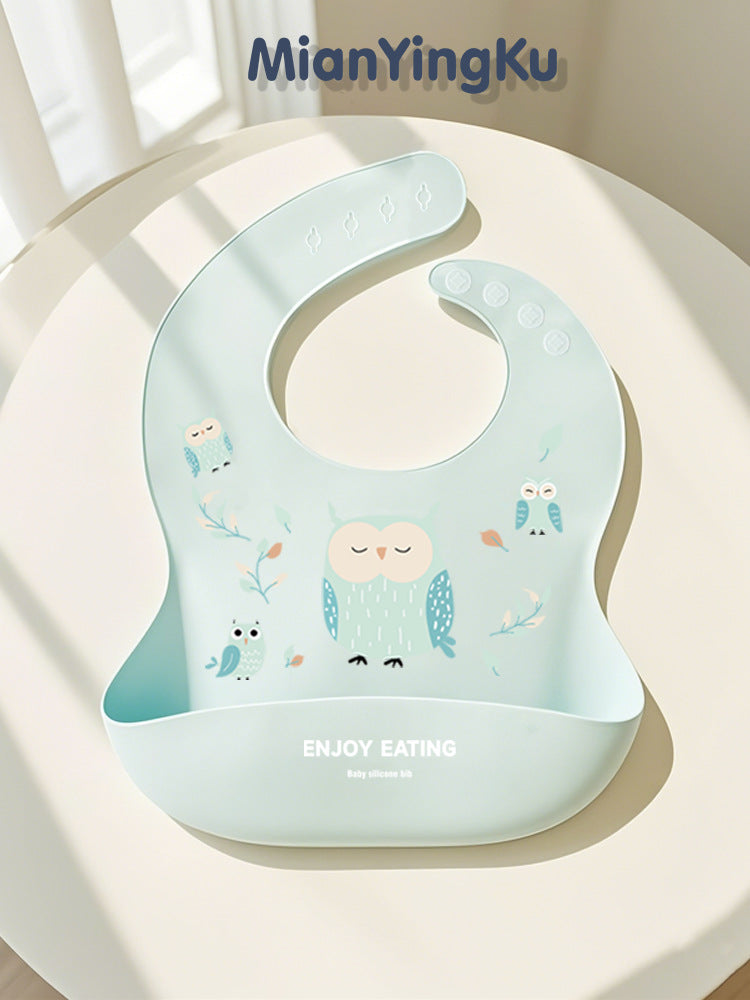 Baby Silicone Bib Waterproof Baby Eating Bib Children's Bib Three-Dimensional Rice Pocket Mother and Baby Supplies Wholesale - image 2