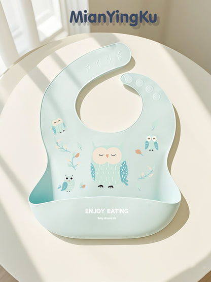 Baby Silicone Bib Waterproof Baby Eating Bib Children's Bib Three-Dimensional Rice Pocket Mother and Baby Supplies Wholesale - image 2