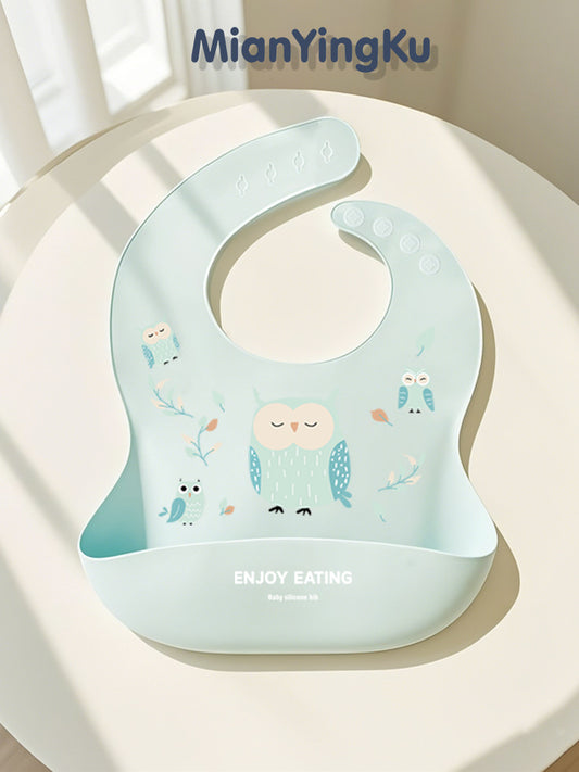 Baby Silicone Bib Waterproof Baby Eating Bib Children's Bib Three-Dimensional Rice Pocket Mother and Baby Supplies Wholesale - image 2