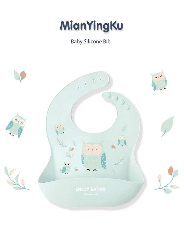Baby Silicone Bib Waterproof Baby Eating Bib Children's Bib Three-Dimensional Rice Pocket Mother and Baby Supplies Wholesale - image 5