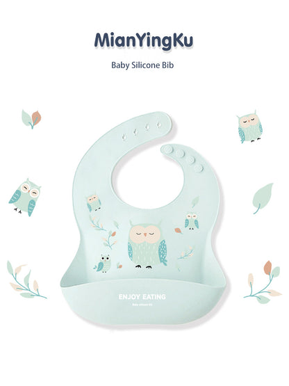 Baby Silicone Bib Waterproof Baby Eating Bib Children's Bib Three-Dimensional Rice Pocket Mother and Baby Supplies Wholesale - image 5