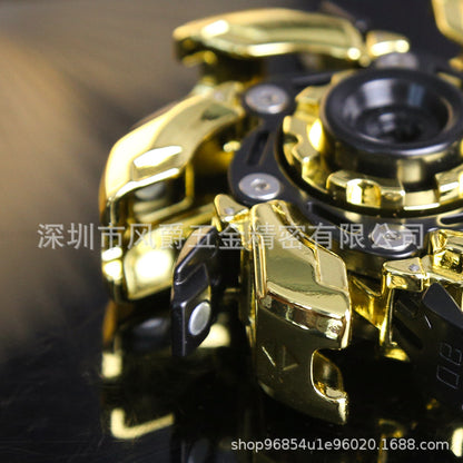 Fidget 08 Gyro Restless Zinc Alloy Rotating Open Shell Linked Fidget Spinner Edc Stress Relief Toy - image 3